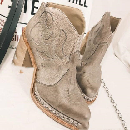 Bottines à talon sculptées