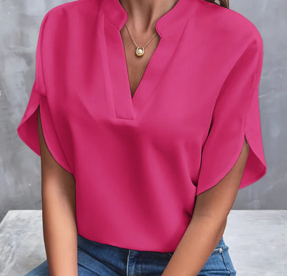 Blouse élégante à col en V