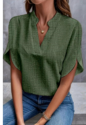 Blouse élégante à col en V