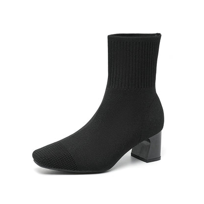 Bottines chaussettes à talon élégant