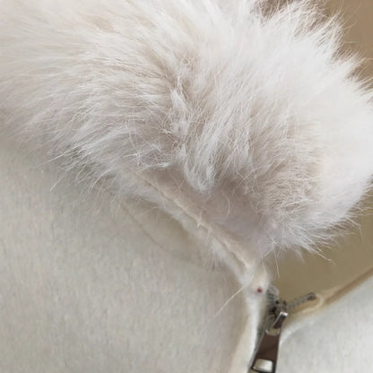 Pull à capuche chic fourrure