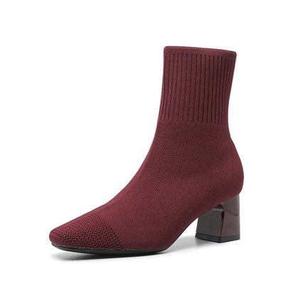 Bottines chaussettes à talon élégant