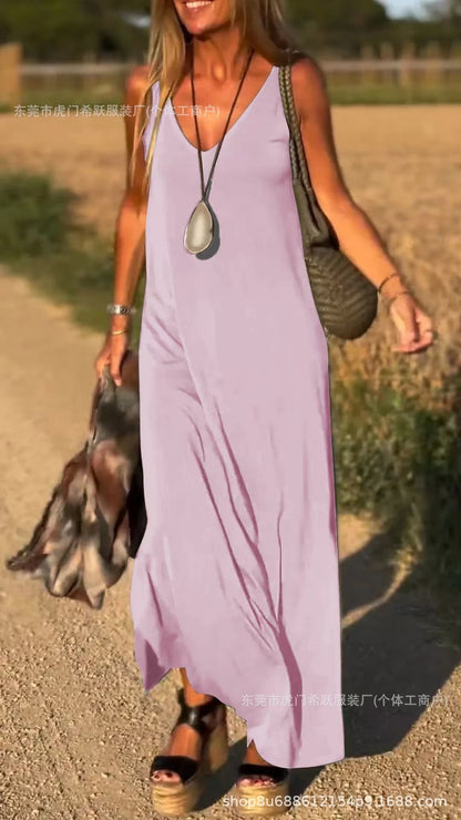 Robe longue fluide décontractée