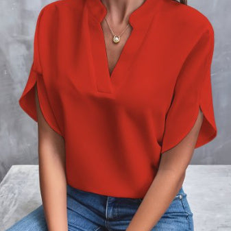 Blouse élégante à col en V