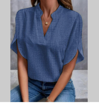 Blouse élégante à col en V