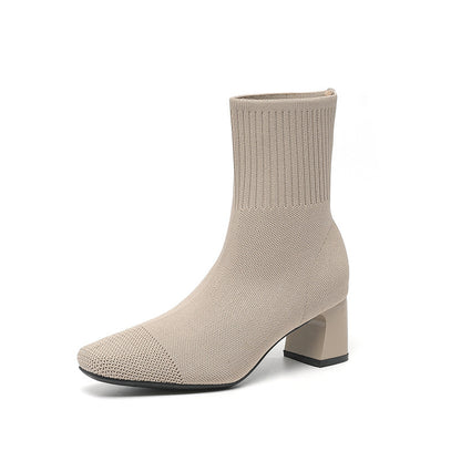 Bottines chaussettes à talon élégant