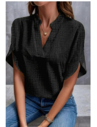 Blouse élégante à col en V