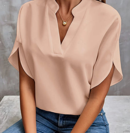 Blouse élégante à col en V