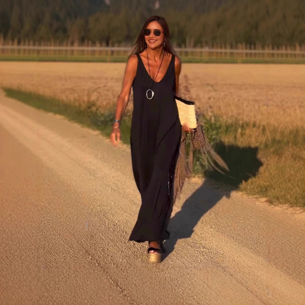 Robe longue fluide décontractée