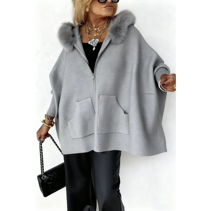 Veste en maille duveteuse